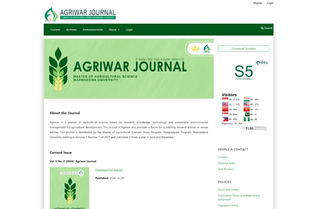 halaman utama agriwar journal