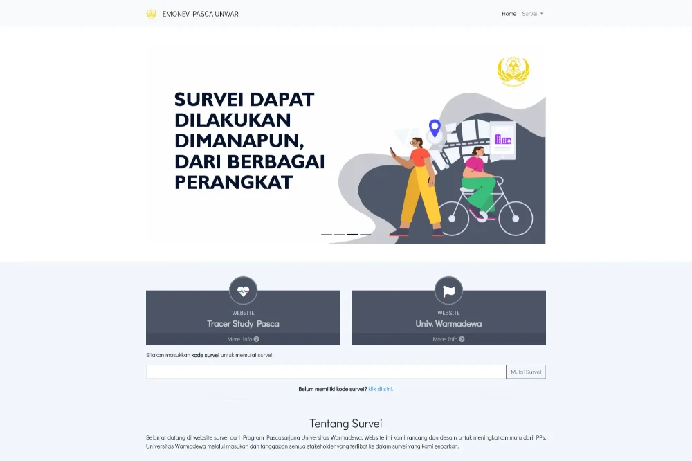 Halaman Utama Emonev Pascasarjana Warmadewa